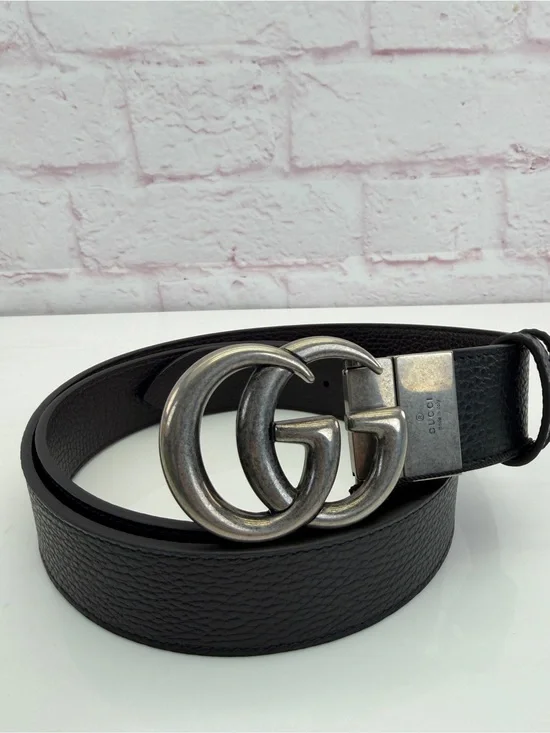 Gucci Black/Brown Reversible Marmont Men’s Belt 627055 120/48