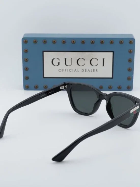 Gucci GG1116S 001 Unisex Square Sunglasses - Black  / Grey