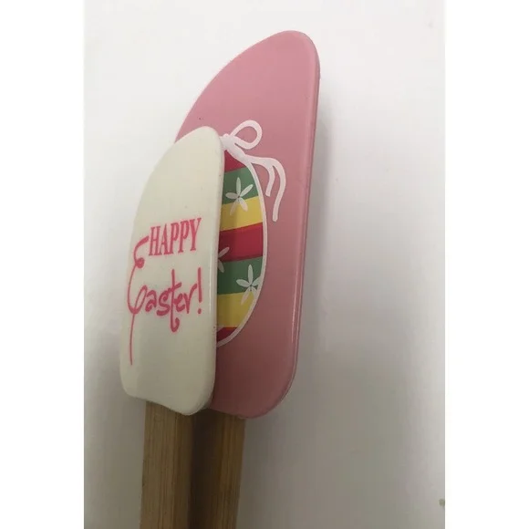 Home‎ Nouveau Spatula Set Of 2  Pink White Easter Egg Happy Easter New