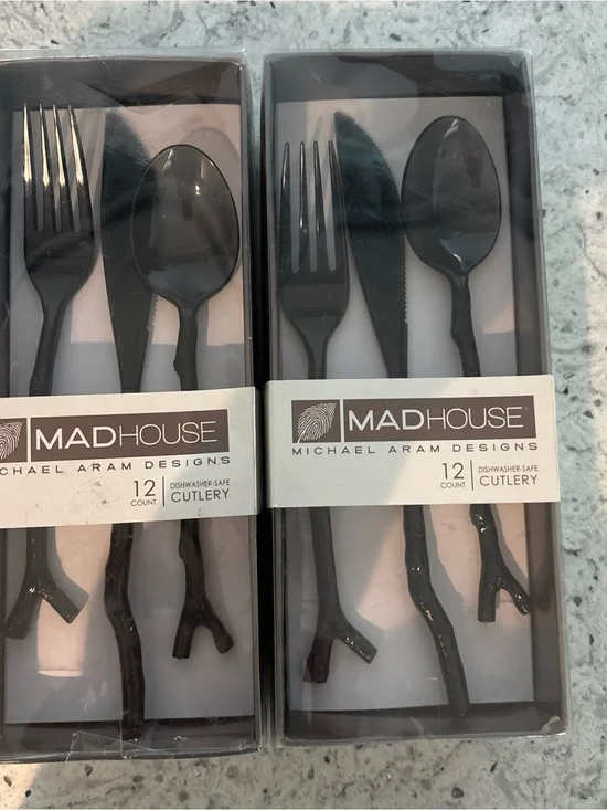 MADHOUSE Michael Aram Black Twigs 12-Piece Cutlery Set