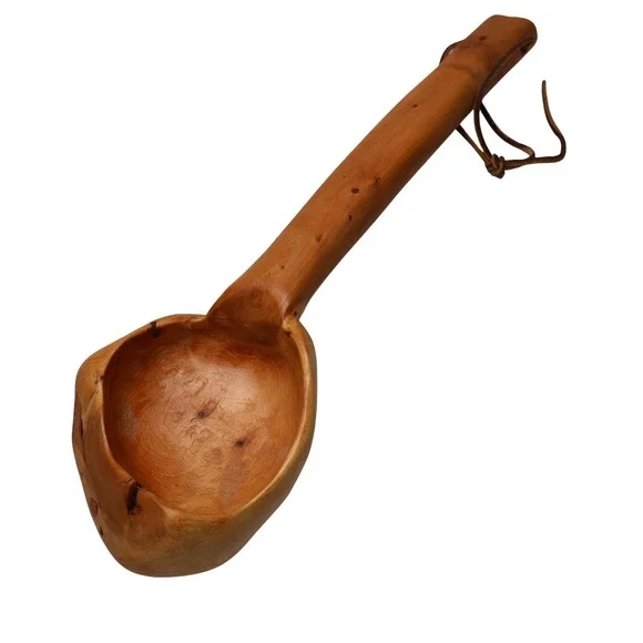 Handcrafted Rustic Large Burl Wood Ladle Scoop Wall Hanging‎ 15.5