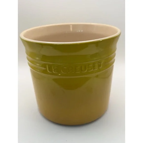 Le Creuset Dijon Yellow Umbre Utensil Crock Stoneware 6