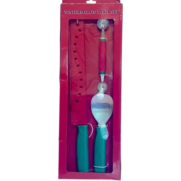 Colorful Watermelon Tool Set with Scoop and Spoon and Knife.  New without Tags.