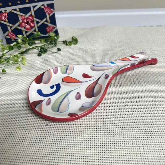 Anthropologie Tivoli Monogram Spoon Rest  Letter 