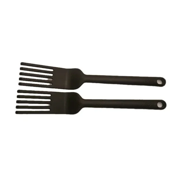 Kuhn Rikon Swiss Design Slotted Turner Spatula Set of 2, Black
