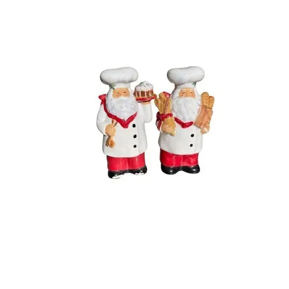 Jennifer Brinley Santa Holiday Salt and Pepper Shakers Vintage