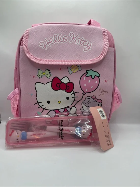 Hello Kitty Insulated Lunchbox with Utensil Set