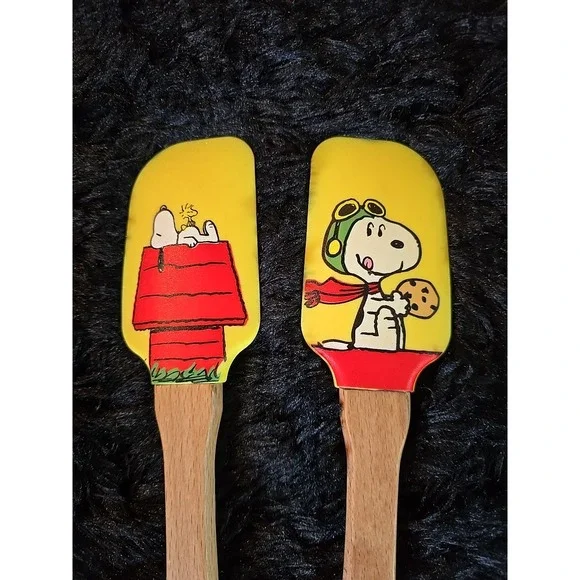 Lenox‎ Chef Snoopy Woodstock  2 Piece Silicone Spatula Set Collectible Yellow