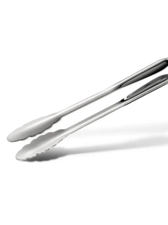 All-Clad Stainless Steel Silver Locking Tongs, 12 inch