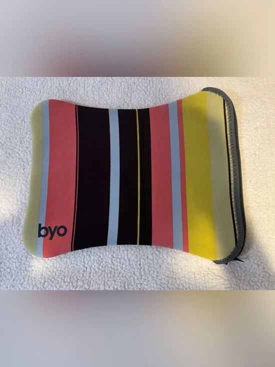 byo Multicolor Stripe Neoprene Tablet Sleeve - Yellow/Coral/Black