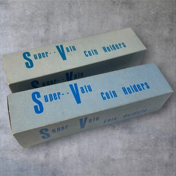 Super Valu Coin‎ Holders Cardboard Box with Folders for Collectors not counted