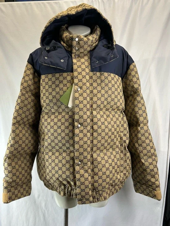 Gucci Gg Canvas Goose Down Jacket