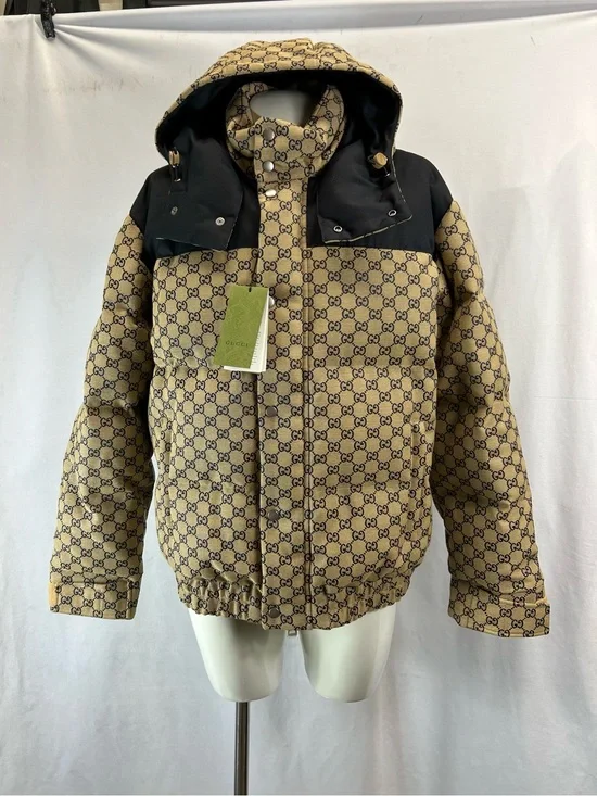 Gucci Gg Canvas Goose Down Jacket