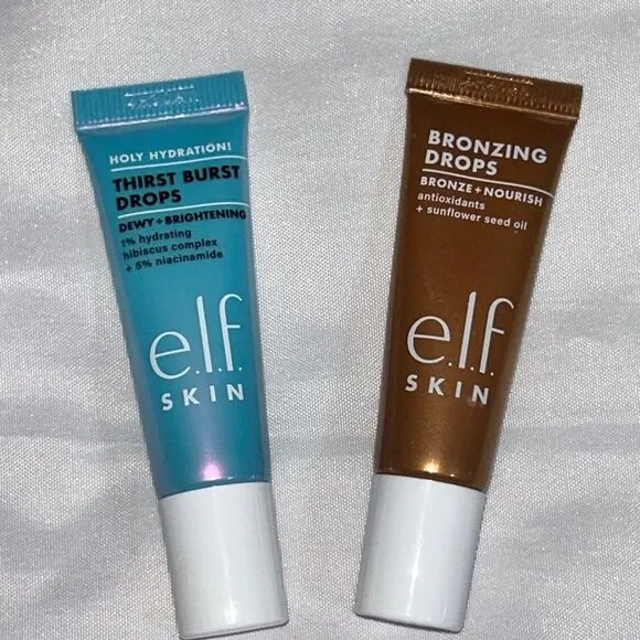 elf Thirst Burst & Bronzing Drops Make Up Face Bronzer Moisturizer Travel Size