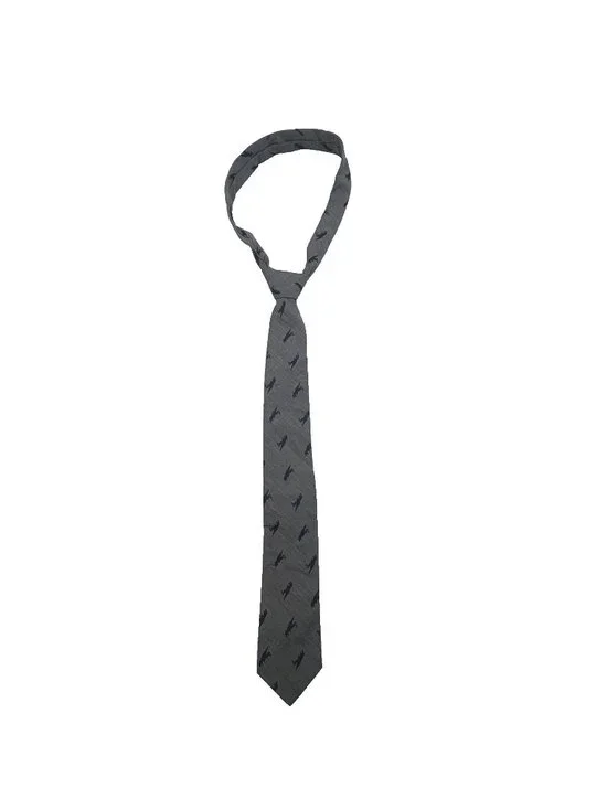 Old Navy Boys Dinosaur Print Gray Neck Tie XL 14-16 Polyester Kids Tie