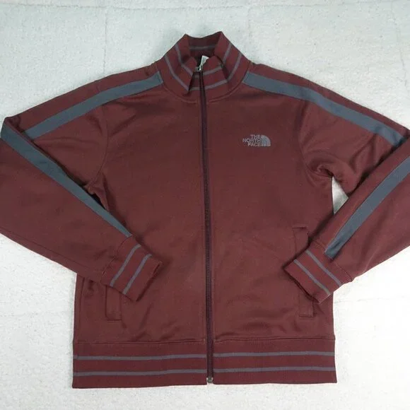 North Face Burgundy Full Zip Jacket Size Small