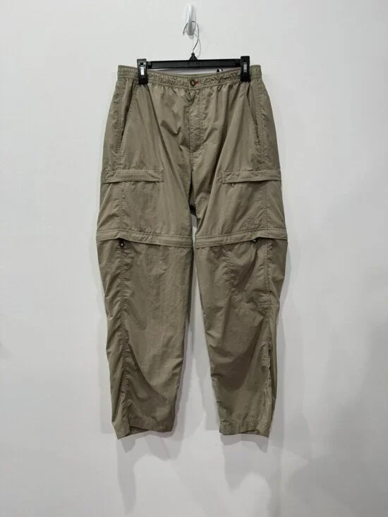 The North Face Men's Size M Convertible Nylon Cargo Pants Khaki Zip-Off Legs