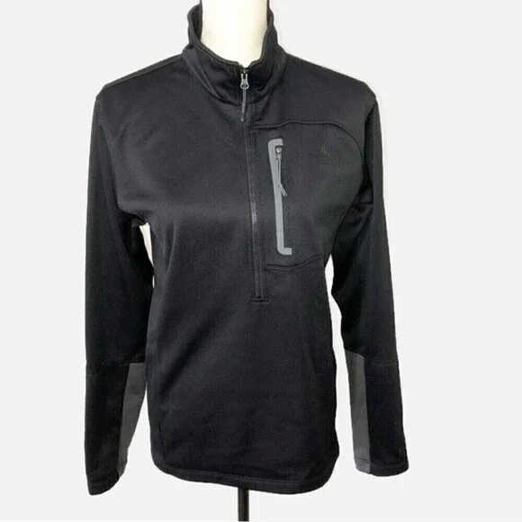 The North Face Mens Quarter Zip Pullover Black Size S