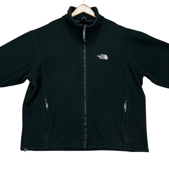 The‎ North Face Jacket Mens Large Black Long Sleeve Full Zip Fleece Performance