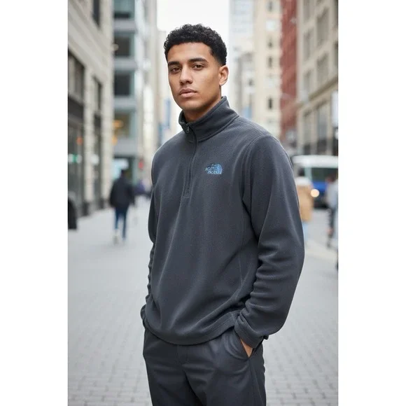 The North Face Men's‎ Fleece Jacket SDS  1/2 Zip Sweater Navy M