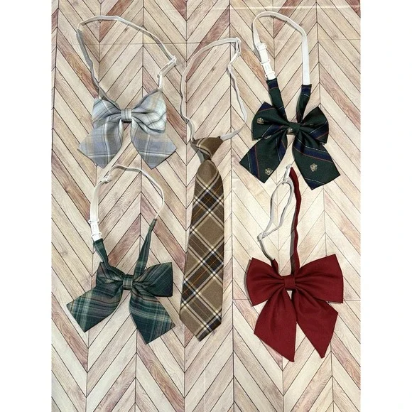 Bow Tie Set‎ Plaid Necktie Accessories 5 Piece Lot Kids Preppy School Easter