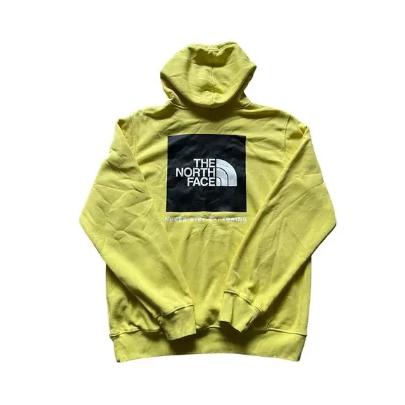 The North Face Mens/Teen Yellow Sweatshirt Size Large Hoodie Oversize Dopamine