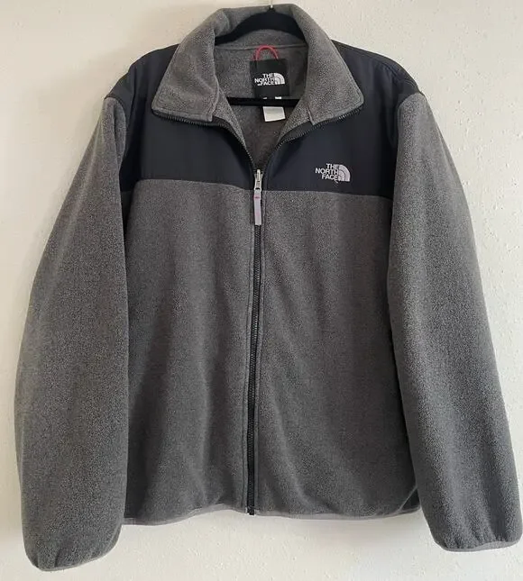VTG North Face Jacket Mens Large Gray/Black Fleece Windstopper GoreTex