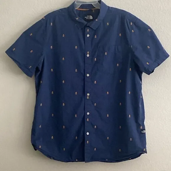 THE NORTH FACE Men’s Navy Button Up Shirt Size XL