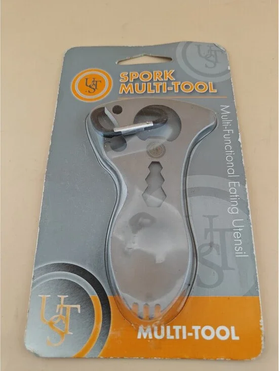 UST Survival Spork Multi-Tool Carabiner Bottle Can Opener Wrench New
