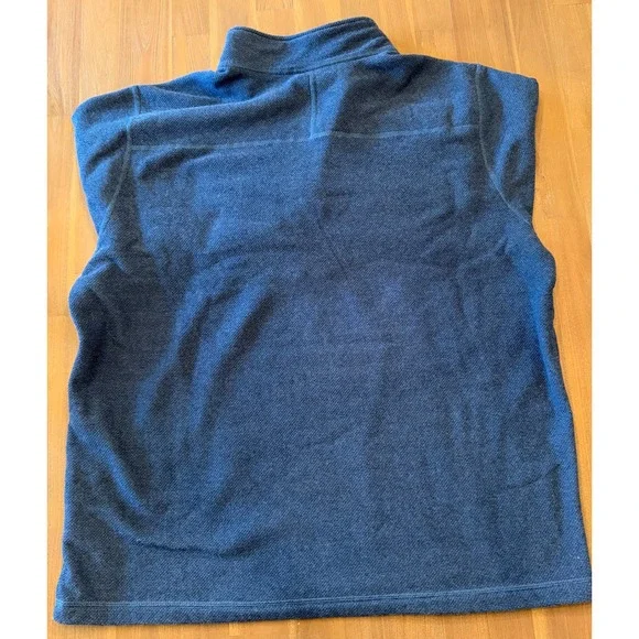 The North Face Mens‎ XXL Blue Textured Fleece Quarter Zip Pullover Sweater