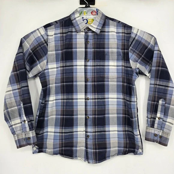 The North Face Shirt Mens Large Plaid Casual Button‎ Up Outdoors Long Sleeve