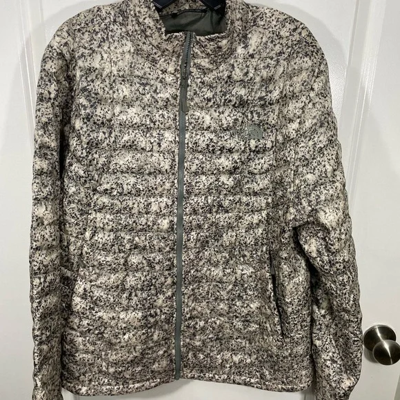 The North Face Black and Gray Tan Patterned Jacket Size Large