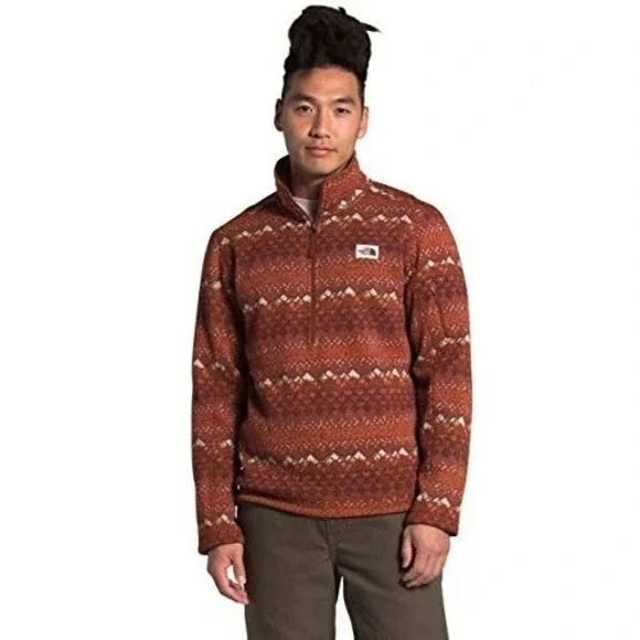 The North Face Mens Fair Isle Fleece 1/4 Zip Pullover Activewear Top‎ Sz Medium