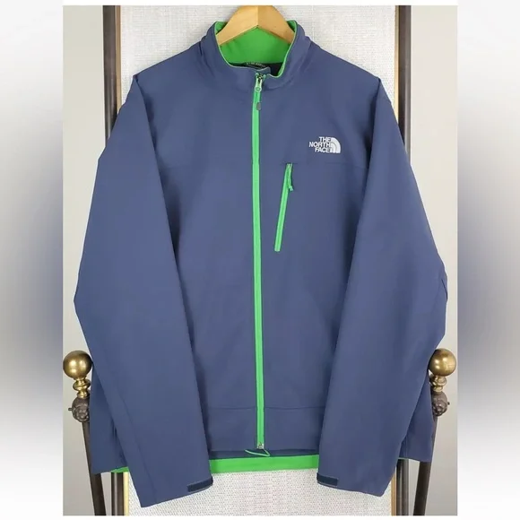 THE NORTH FACE Apex Bionic Softshell Full Zip Blue Jacket Coat - Size XL