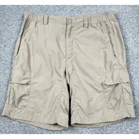 The North Face Men's M Khaki Cargo Hiking Shorts Outdoor Trail