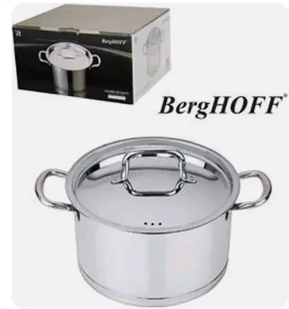 BergHOFF Collect'N'Cook Stainless Steel 6.6-Qt. Covered Stockpot Pot/Lid NEW 119