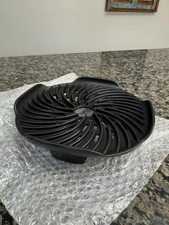 Black Cast Iron air fryer / grill Steaming Rack NEW