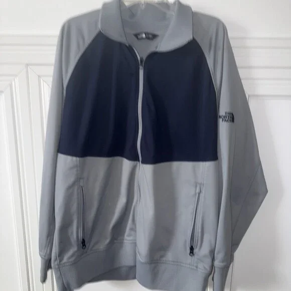 The‎ North Face Jacket Mens XL Blue/Gray Jacket Track Mock Neck Full Zip