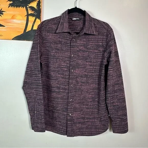 The North Face Maroon and Black Shirt