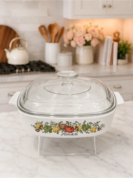 Vintage CorningWare Covered Casserole Dish “Spice of Life” A-1-B | L’Echalote