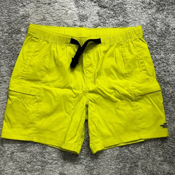 The North Face Men's Vibrant Neon Green Athletic Outdoor Hiking Shorts XL
