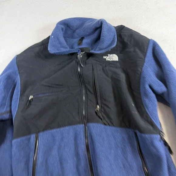 The North Face Denali Fleece Jacket Mens Large Blue Black Full Zip Heavyweight