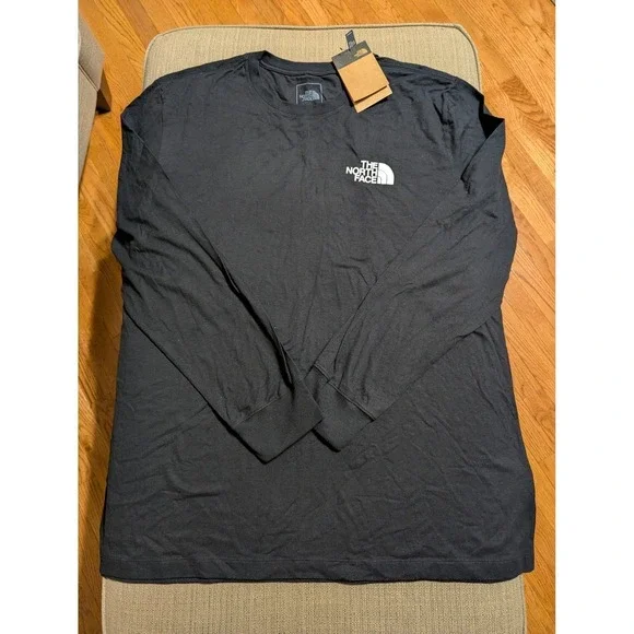 NWT The North Face Mens XXL Evolution Throwback Long Sleeve Graphic Tee Black
