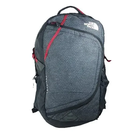 The North Face Hot Shot Dark Gray Padded School Laptop Hiking Outdoor Backpack