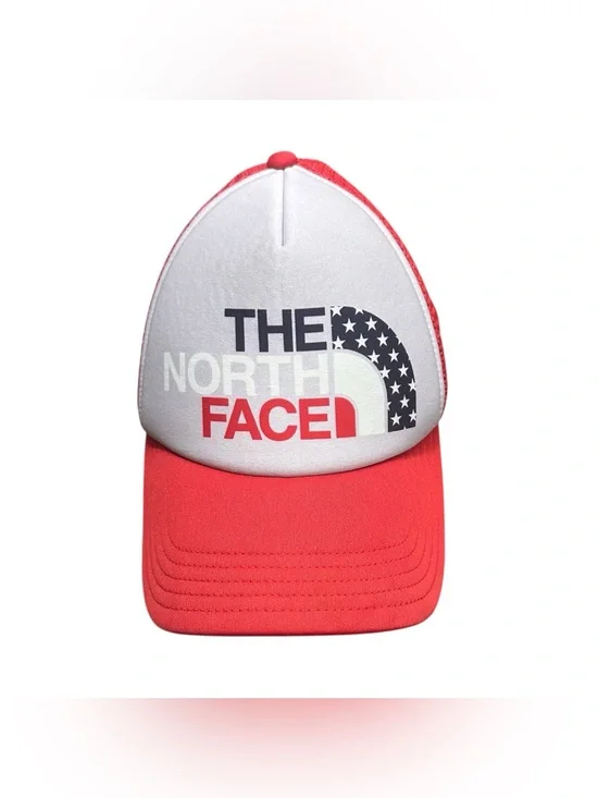 The North Face Americana USA Flag Trucker Hat Red White Blue Snapback Mesh