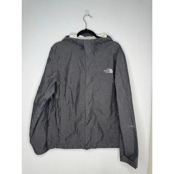 The North Face Millerton Gray Hooded Waterproof Shell Jacket DryVent Size M