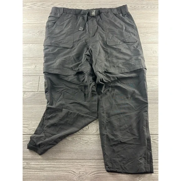 North Face Pants Mens XXL Gray Convertible Shorts Cargo Hiking Trail Camping