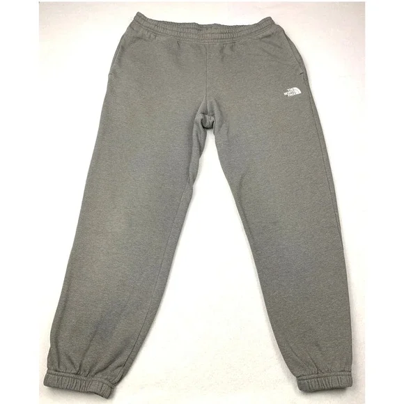The North Face Sweatpants Mens Large Gray‎ Fleece Joggers Elastic Cuff Pants L
