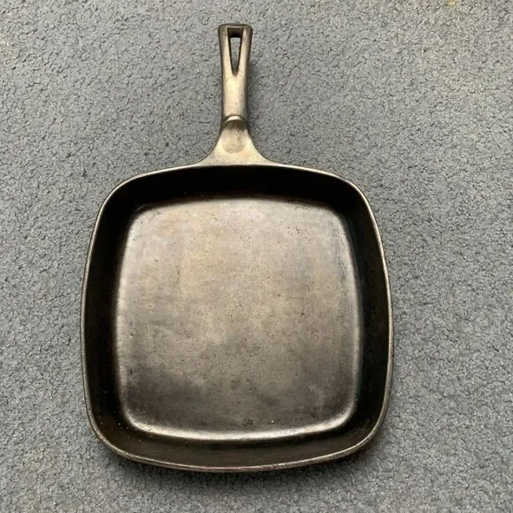 Wagner Ware Square Skillet Sidney O Black Cast Iron 1218 - 9.5