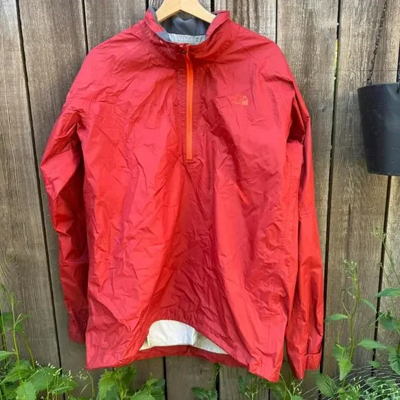 The North Face Red Orange Colorblock Lightweight Windbreaker Jacket